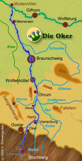 Oker-Übersichtskarte